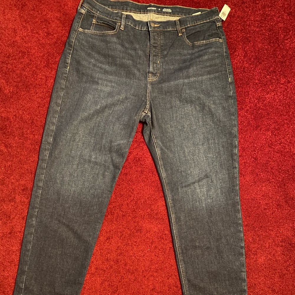 Extra High-Waisted Button-Fly Sky-Hi Jeans for Women. NWT Size - 18